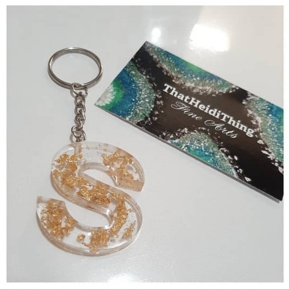 Bag charm Keychain Letter S